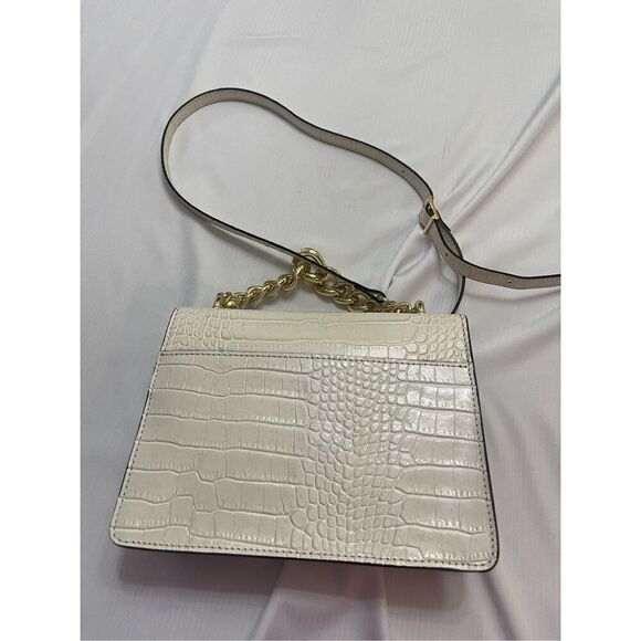 House of Harlow 1960 Handbag Croc Embossed Italian Leather Ivory - Picture 14 of 14